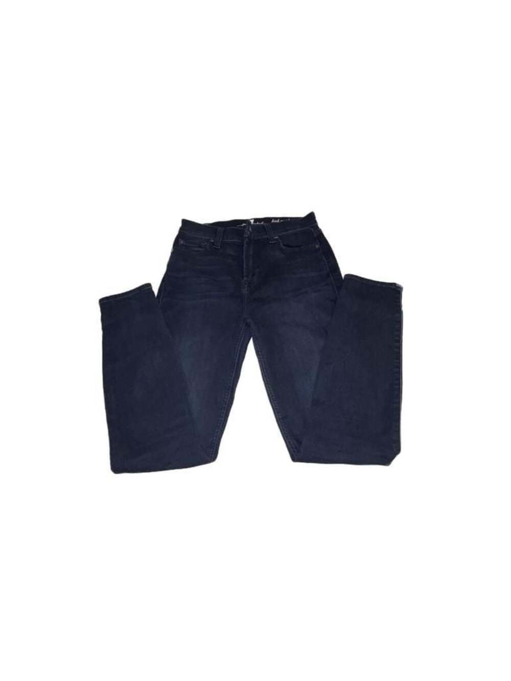 7 For All Mankind High Waist Ankle Gwenevere Skinny Jeans in Dark Wash